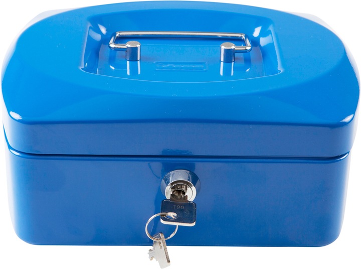Idena Cash box 8" 205x160x90mm, blue