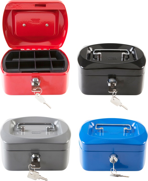 Idena Cash box 6" 155x120x90mm, 8 compartments