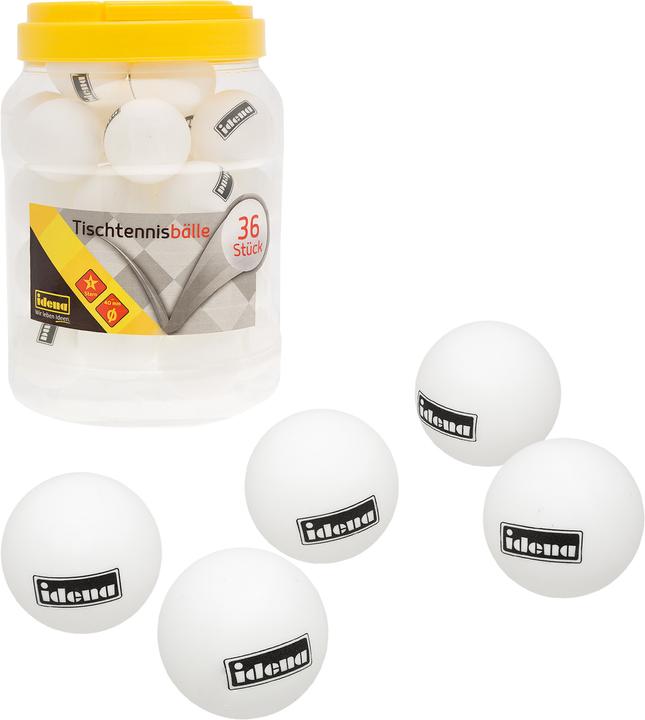 Actual product image Idena Table Tennis Balls 1 Star White 36pcs in Tin (36 pcs.)
