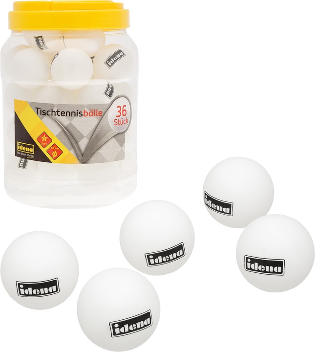 Actual product image Idena Table Tennis Balls 1 Star White 36pcs in Tin (36 pcs.)