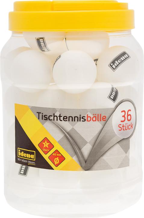 Actual product image Idena Table Tennis Balls 1 Star White 36pcs in Tin (36 pcs.)