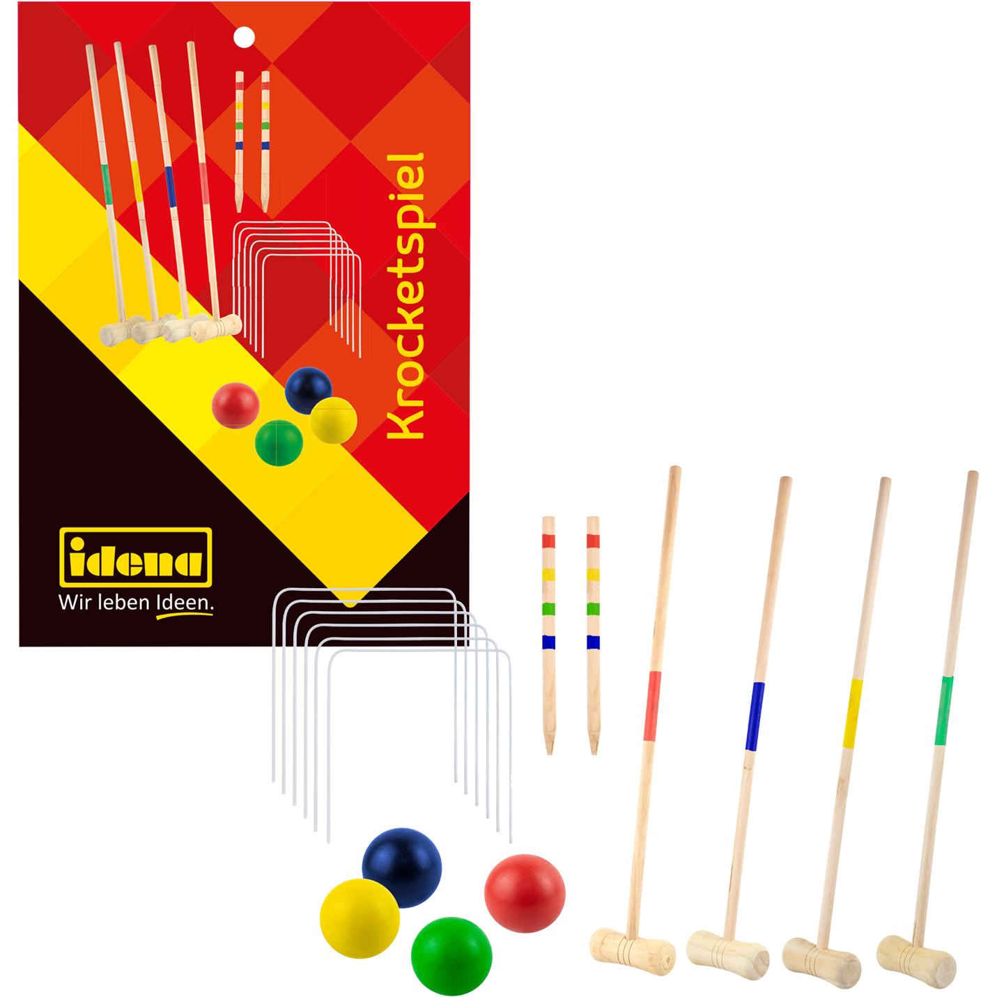 Idena Krocketspiel Holz im Netz FSC100% (40609)