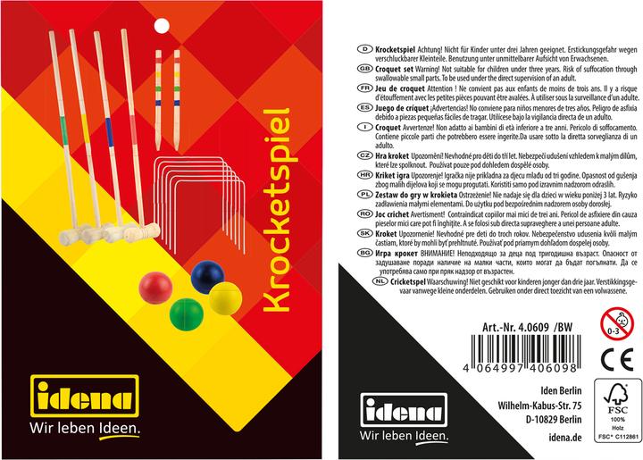 Produktbild Idena Krocketspiel Holz im Netz FSC100%