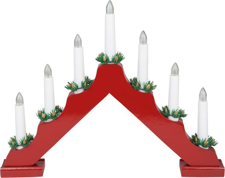 Actual product image Idena LED Advent Candlestick red 7 candle lights (7x)