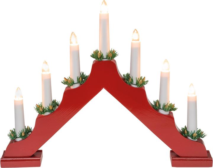 Actual product image Idena LED Advent Candlestick red 7 candle lights (7x)