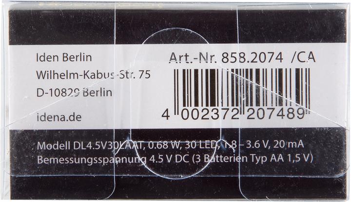 Produktbild Idena LED-Lichterkette 30er WW mit 6h Timer (1.10 m)