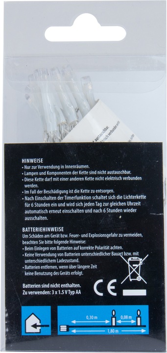 Produktbild Idena LED Lichterkette 20er warmweiss für Innen (0.11 m)