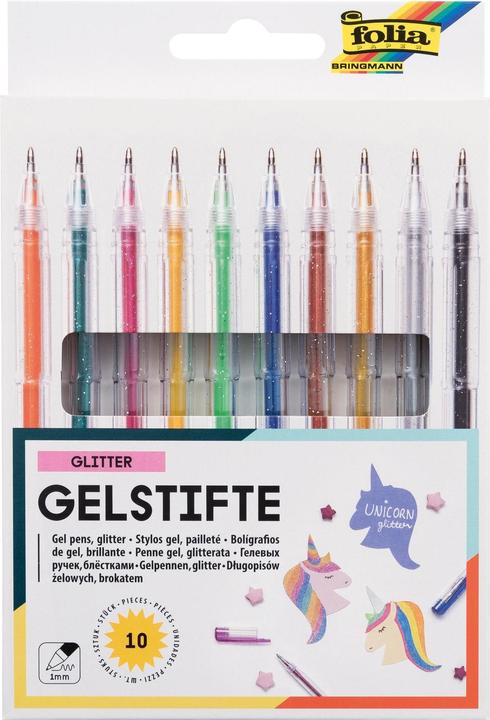 Actual product image Folia Gel pen glitter (Multicoloured, 10x)