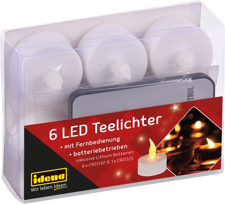 Actual product image Idena LED tea lights (6 x)
