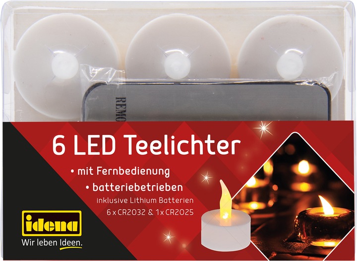 Actual product image Idena LED tea lights (6 x)