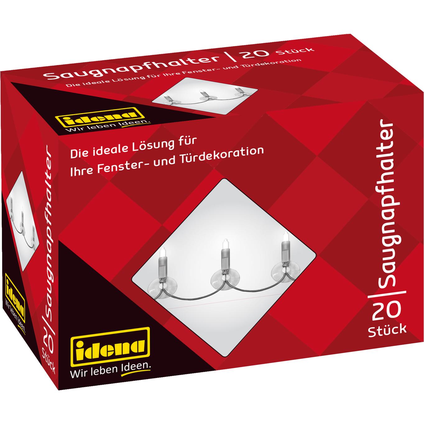 Idena, Catena luminosa, Supporto a ventosa 20s per luci fiabesche (0.16 m)