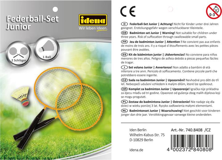 Produktbild Idena Badmintonset Junior 2 Schläger + 1 Ball