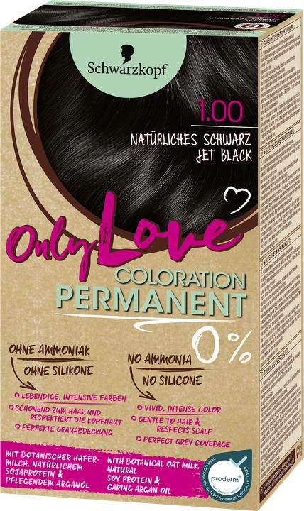 Produktbild Schwarzkopf Only Love Coloration (1.00 natürliches schwarz + Sticker)