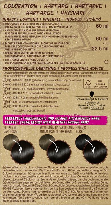 Produktbild Schwarzkopf Only Love Coloration (1.00 natürliches schwarz + Sticker)