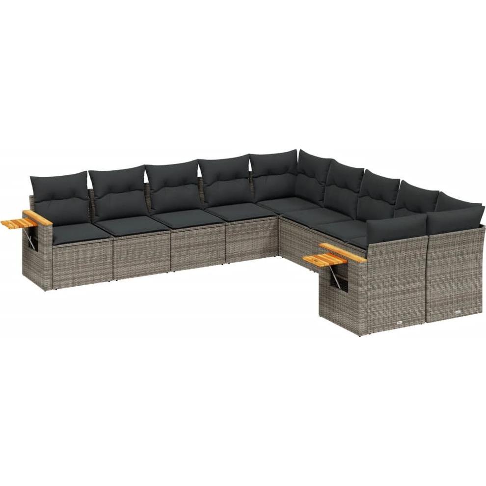 VidaXL, Gartenlounge, 10-tlg. Garten-Lounge-Set mit Kissen