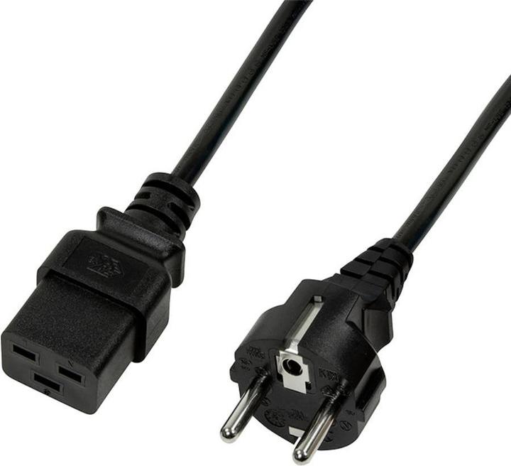 LogiLink Power Cord CEE 7/7-IEC C19 black 1.80m (1.80 m)