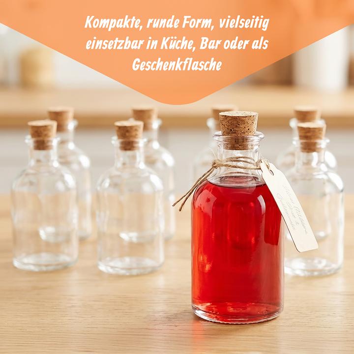Produktbild Relaxdays 8x Glasflaschen-Set (8 Stk., 0.15 l)