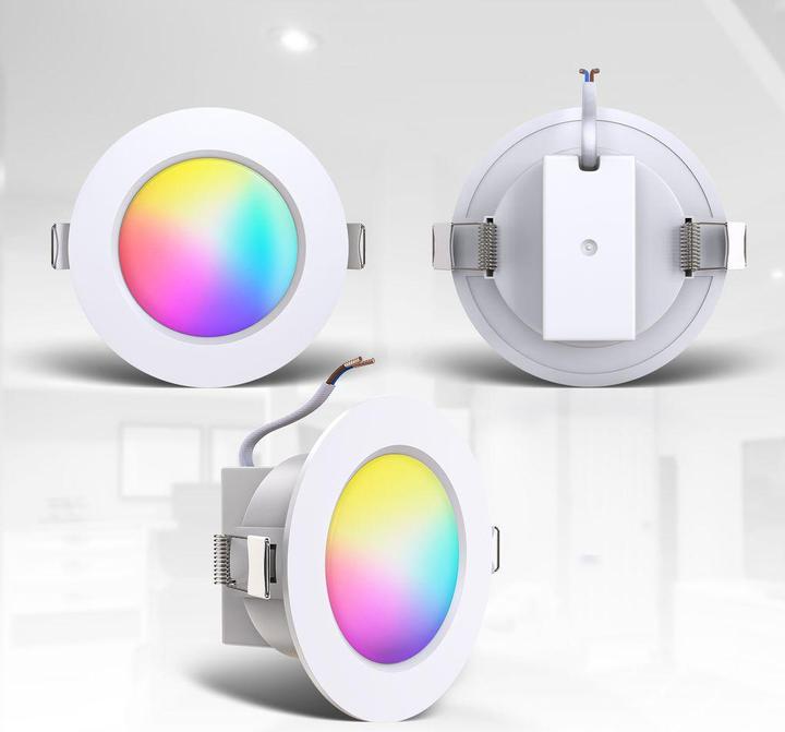 Actual product image B.K.Licht RGBW LED recessed lights, set of 5, white, 5xLED 4.8W (450 lm)