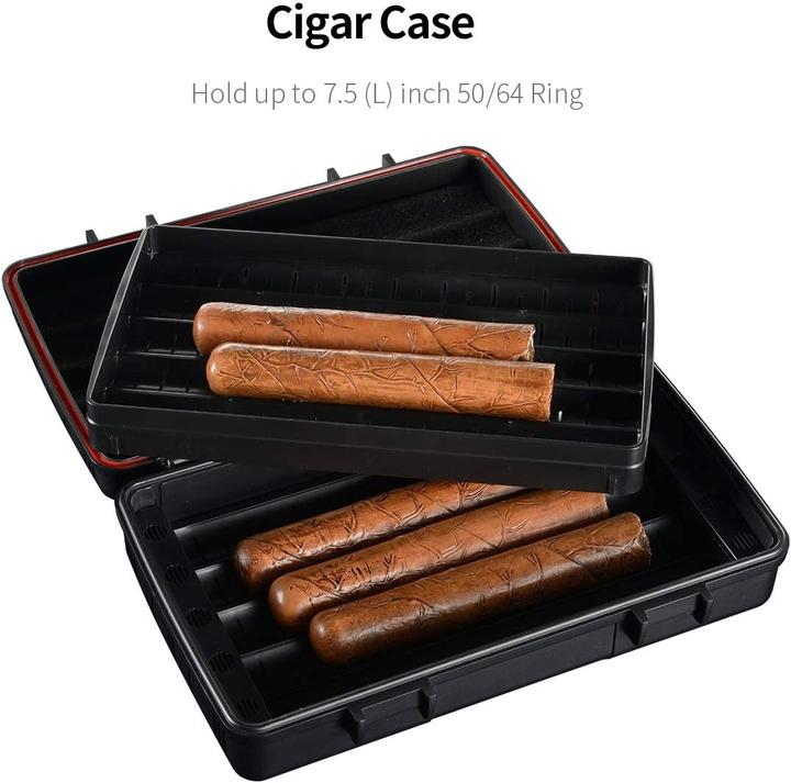 Produktbild Cigarloong Reise-Zigarren-Etui, Rot (10)