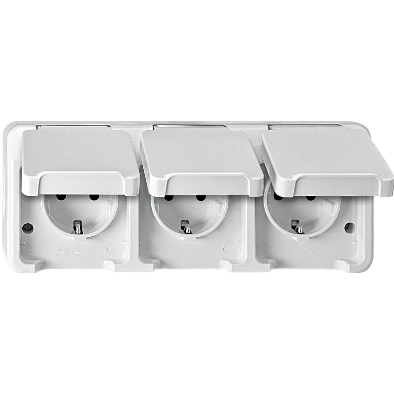 Merten, Steckdose, SCHUKO-Dreifach-Steckdose