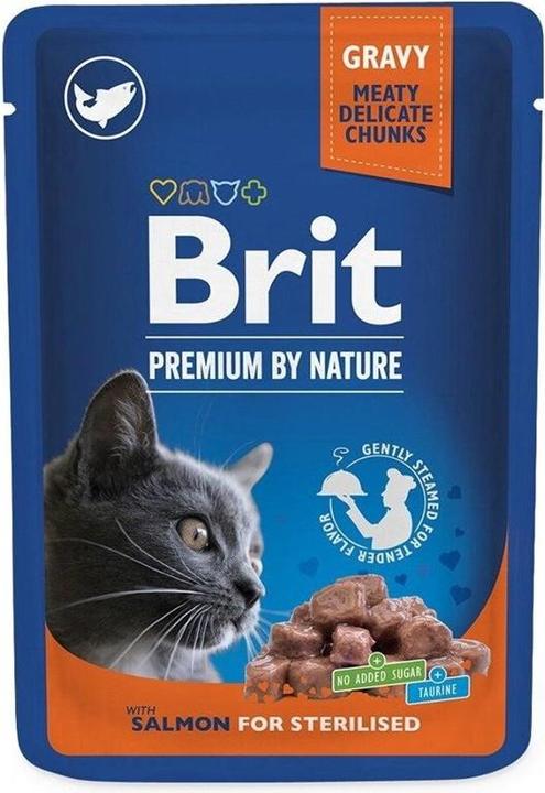 Actual product image Brit Premium Cat Salmon Sterilised - Wet Cat Food - 100g (Senior, 1 pcs., 100 g)