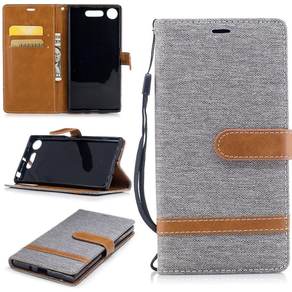 König Design Hülle Handy Schutz für Sony Xperia XZ1 Case Cover Tasche Wallet Etui Handyhülle (Sony Xperia XZ1), Smartpho...