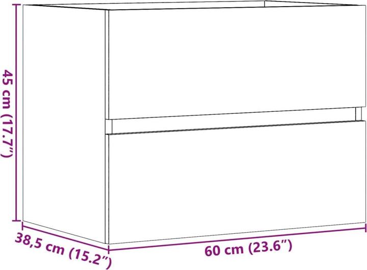Produktbild vidaXL Waschbeckenschrank (60 x 38.50 x 45 cm)