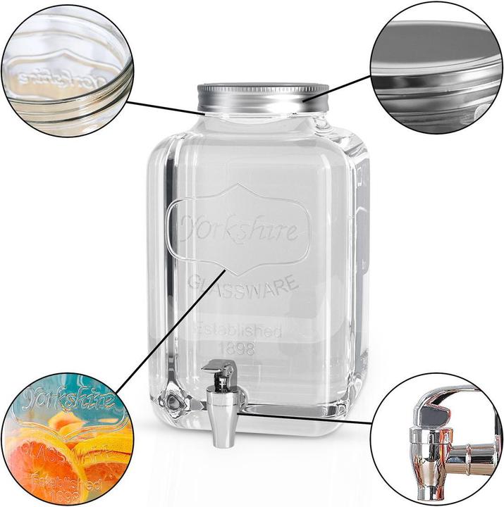 Actual product image Intirilife Glass Beverage Dispenser 4 litres
