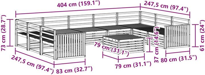 Produktbild vidaXL Outdoor-Sofa