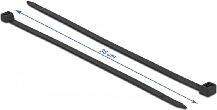 Produktbild Delock Kabelbinder hitzebeständig L 380 x B 7,6 mm schwarz 50 Stück (Kunststoffkabelbinder, 380 mm, 50 Stk.)