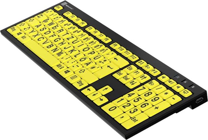 Actual product image Logickeyboard XL Print PC Slim Line NERO (DE, Cable)