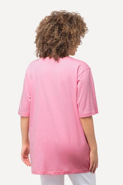 Actual product image Ulla Popken Basic V-Neck Relaxed Fit Short Sleeve Tee (54)