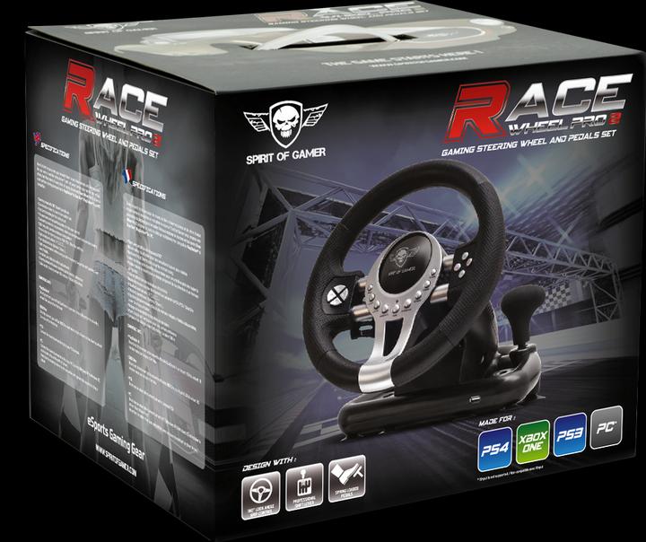 Actual product image Spirit Of Gamer Race Wheel Pro 2 (Xbox Series X, Xbox One S, Xbox Series S, PS3, PC, PS4, Xbox One X)