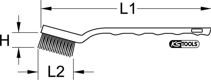 Produktbild KS Tools Stahldraht Zündkerzen-Drahtbürste-2-reihig. 170mm (17 cm)