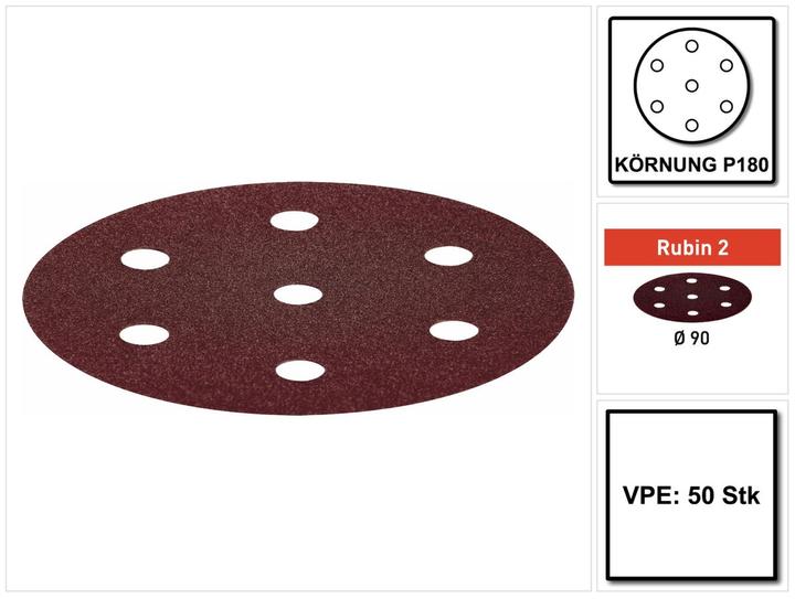 Actual product image Festool Grinding wheel STF D90/6 P180 RU2/50 (P180)