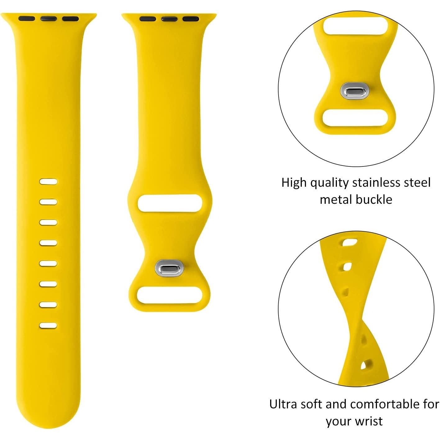 Thumbnail - Strap-it Armband (Silikon, Apple Watch), Uhrenarmband, Gelb