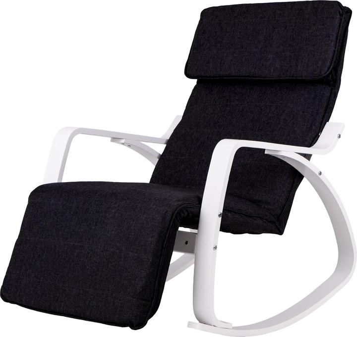 Produktbild Modernhome Rocking chair with adjustable footrest, white frame