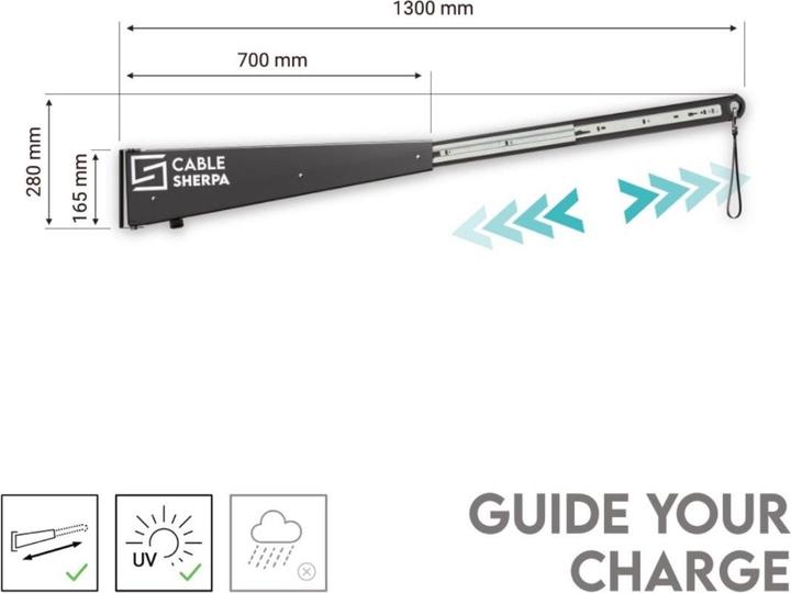 Actual product image ABL Cable-Sherpa Kabelhalter Classic Schwarz