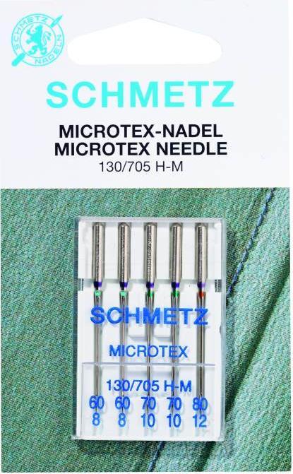 Schmetz Nähmaschinennadeln Microtex Stärke 60-80 5 St