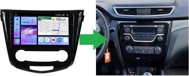Produktbild No Name RADIO GPS NAVIGATION NISSAN QASHQAI 2 X-TRAIL 2014+ ANDROID manuelle Klimaanlage (10")
