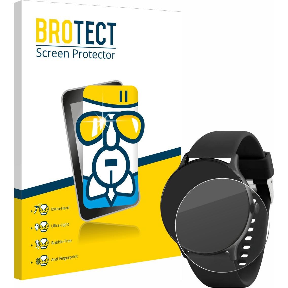 BROTECT Schutzglas Schutzfolie Displayschutz Display Schutz Glas Folie klar, Smartwatch Schutzfolie, Transparent