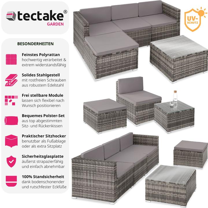 Image du produit tectake Salon en rotin Lignano