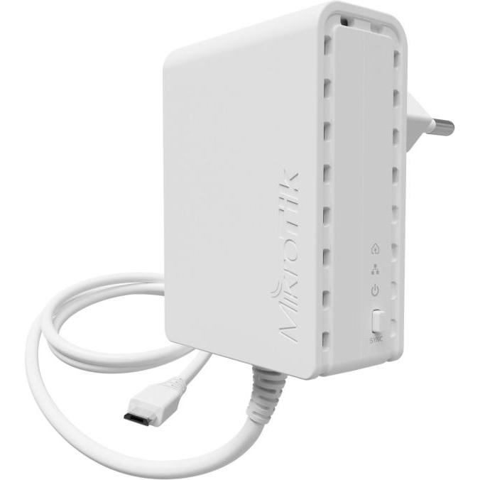 MikroTik PWR-Line 7400, European plug, Powerline, Weiss