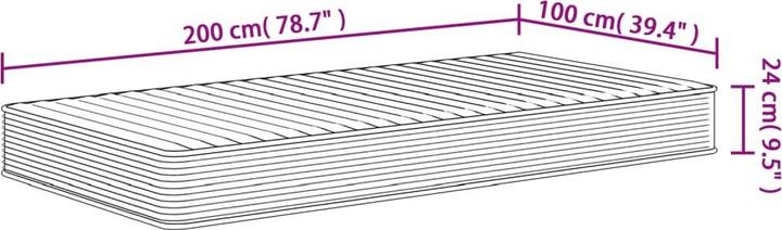 Produktbild vidaXL Schaumstoffmatratze (Schaumstoffkern, 100 x 200 cm)