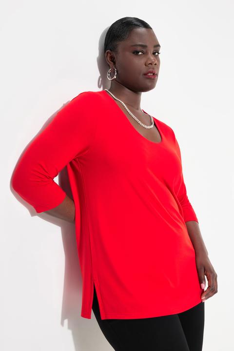 Produktbild Ulla Popken Shirt, tiefer Rundhalsausschnitt, 3/4 Arm (56)