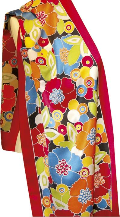 Actual product image H Dupont Silk scarf flowers