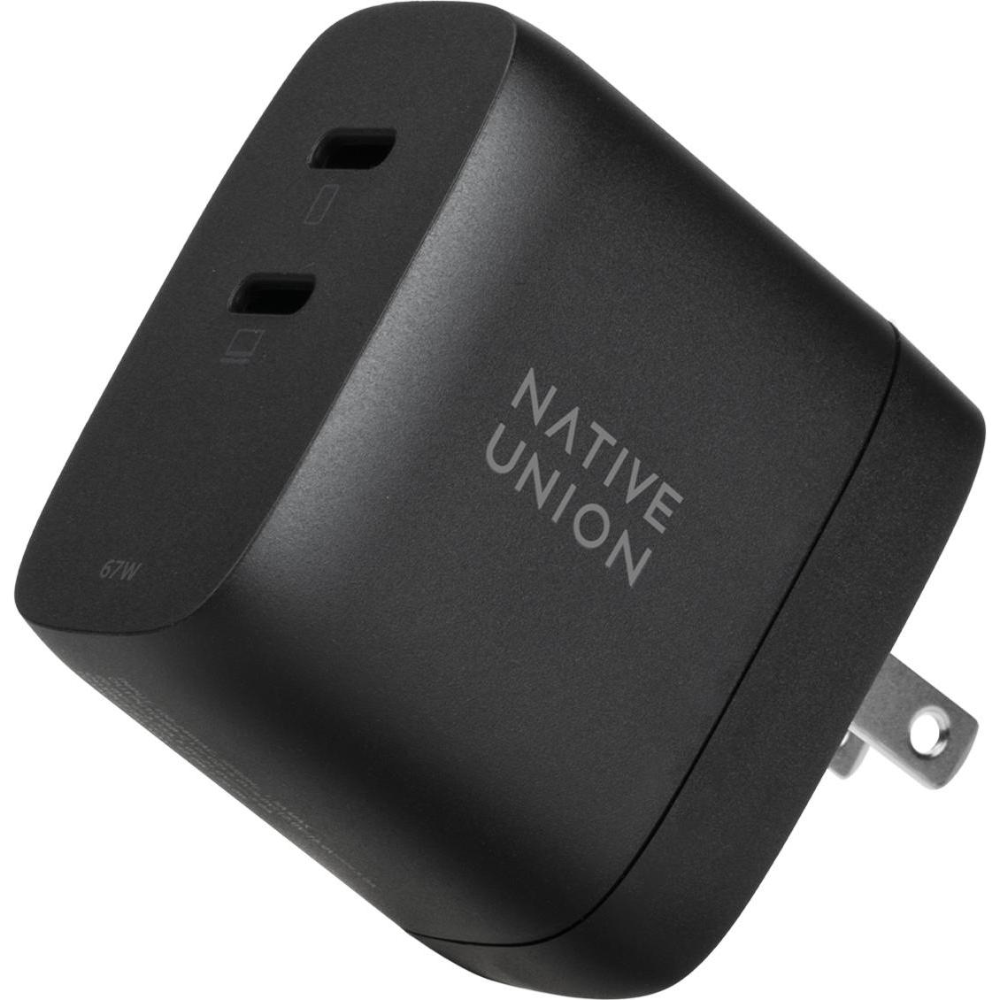 Thumbnail - Native Union Fast GaN Charger PD 67W (67 W), USB Ladegerät, Schwarz