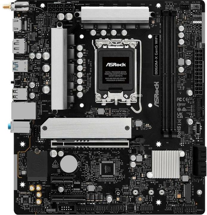 Productafbeelding AsRock B860M-X WiFi R2.0 1851 mATX HDMI/DP DDR5 (LGA 1851, Intel B860, Micro ATX (mATX))