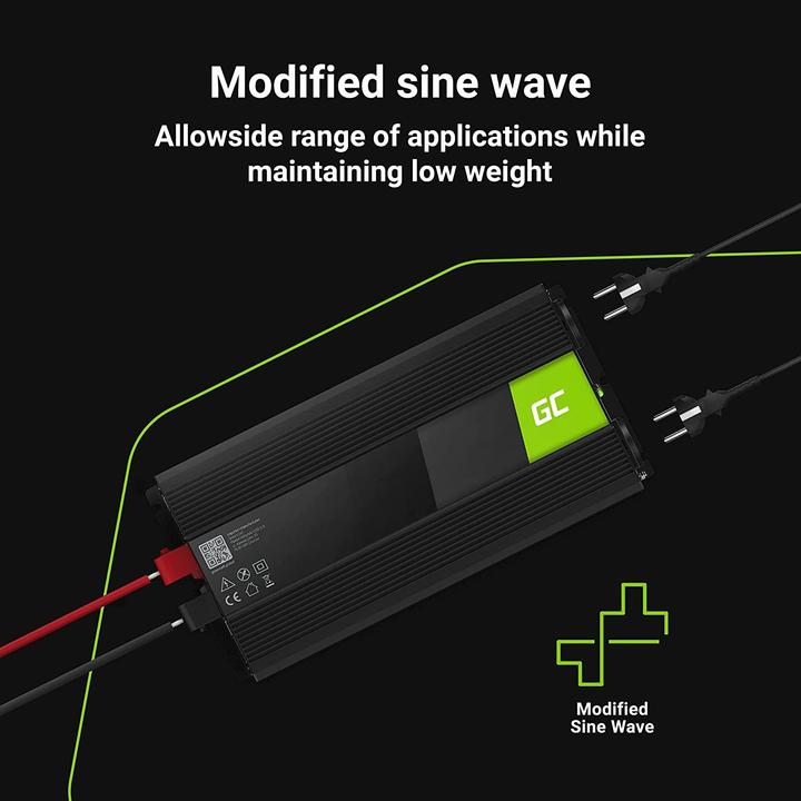 Actual product image GreenCell INV24 - Universal - Auto - 24 V - 1500 W - 230 V - DC-to-AC