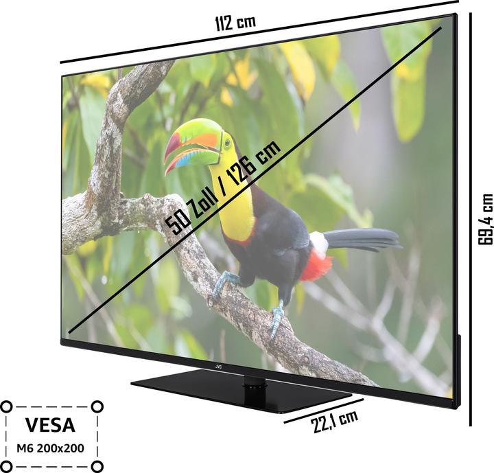 Actual product image JVC LT-50VU6355 LED-TV (50", LED, 4K, 2023)